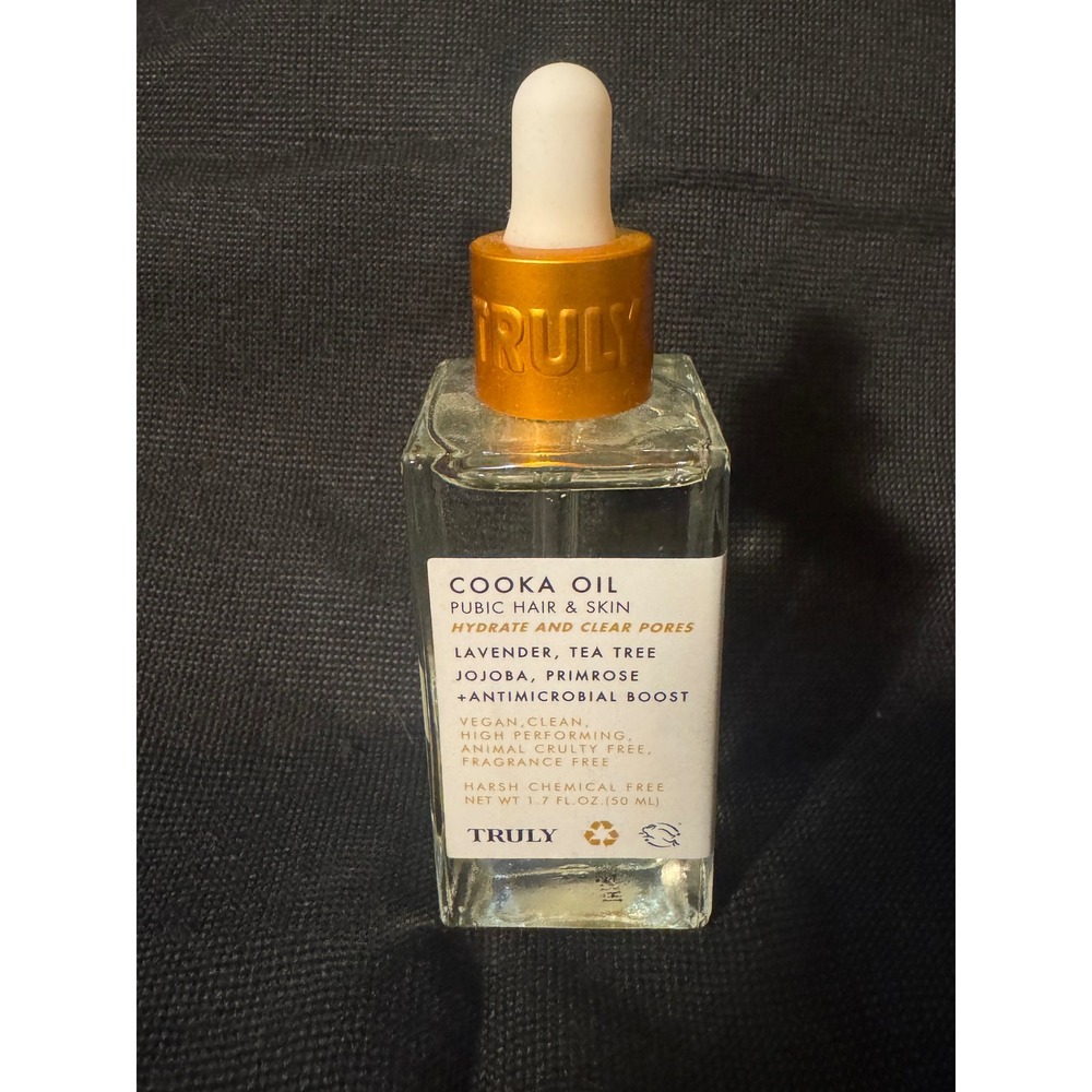 Truly Beauty Cooka Oil Pubic Hair & Skin Hydrate Clear Pores 1.7oz 50ml Vegan